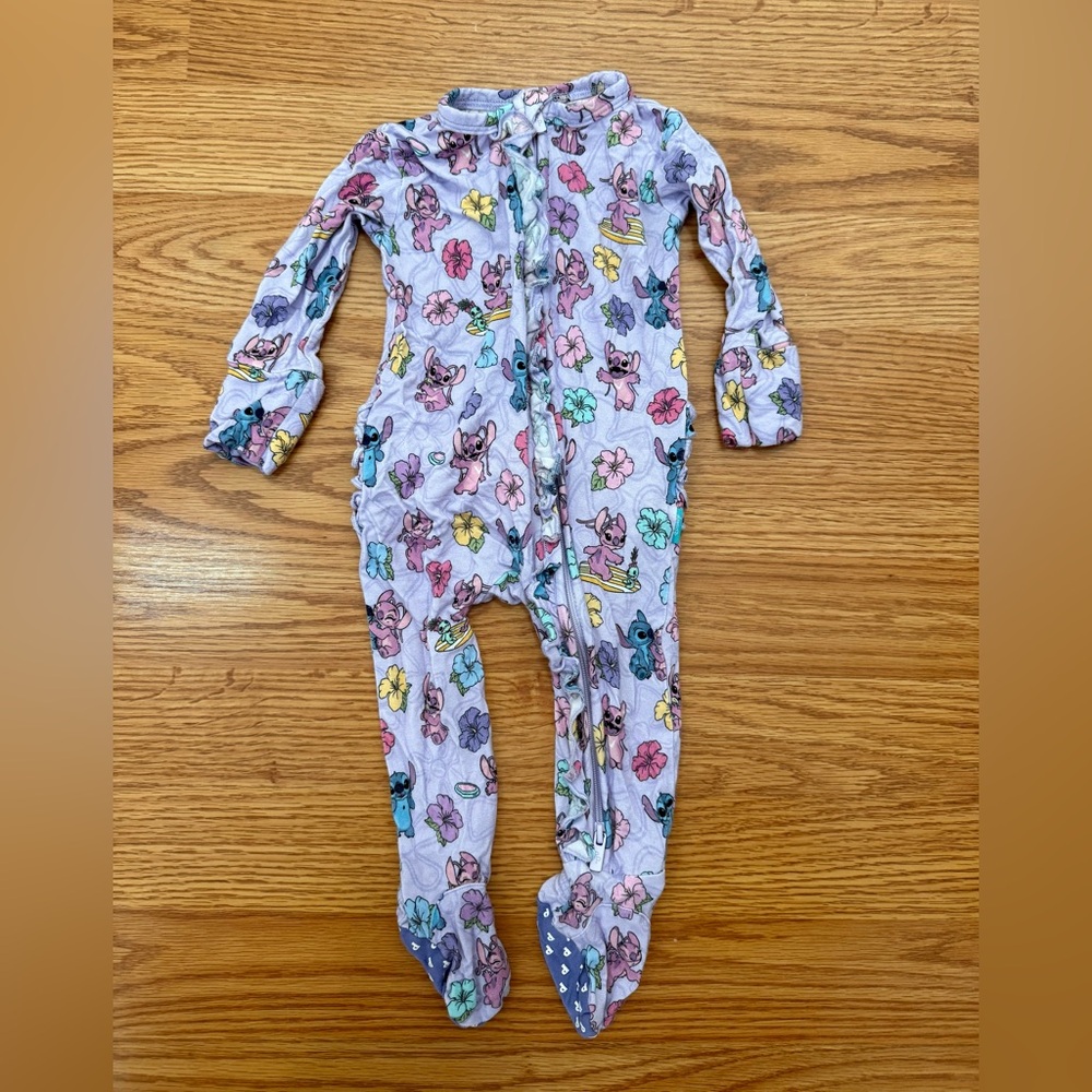 Posh Peanut convertible zippy ruffle 0-3 months Disney stitch